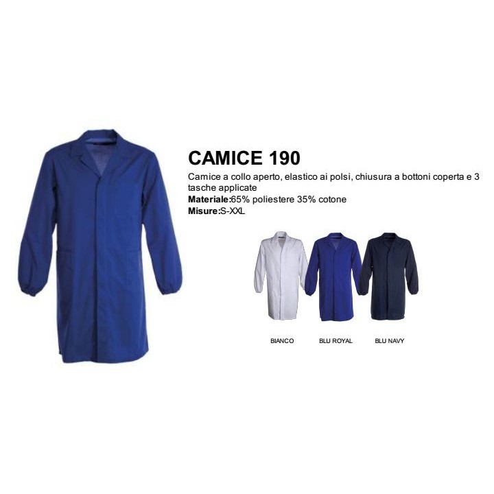 Camice cotone/poliestere 190 gr/mq