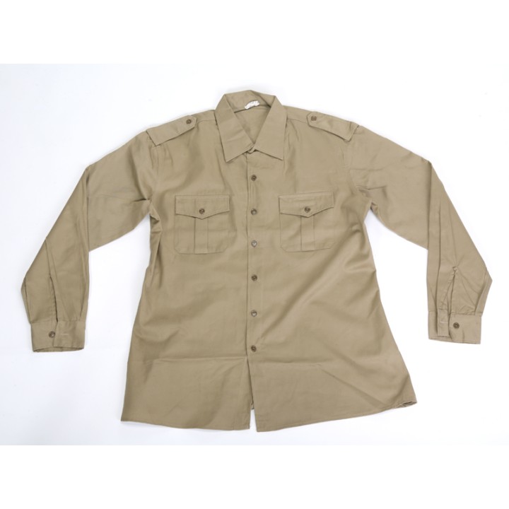Camicia estiva manica lunga 100% cotone originale tipo Esercito Italiano USATA