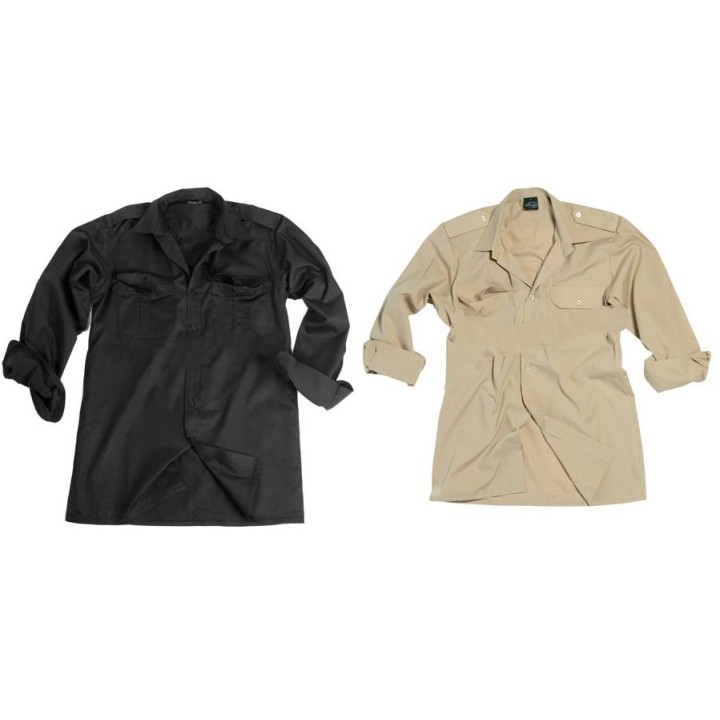 Camicia Police misto cotone manica lunga