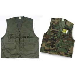 Gilet multitasche in cotone senza carniere