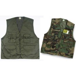 Gilet multitasche in cotone senza carniere