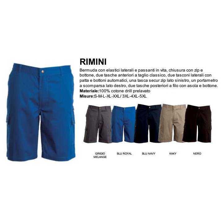 Bermuda RIMINI 100% cotone Drill prelavato