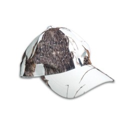 Cappello tipo baseball in Poliestere tricot Bosco Bianco da Neve