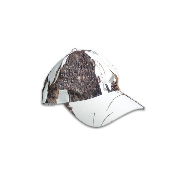 Cappello tipo baseball in Poliestere tricot Bosco Bianco da Neve