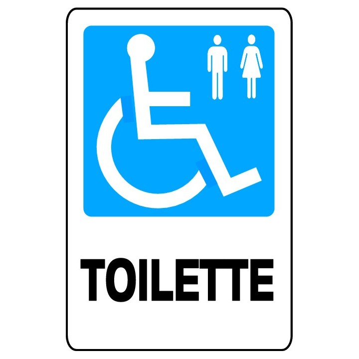 Cartello segnaletica aziendale TOILETTE DISABILI in alluminio mis. 16x21 cm
