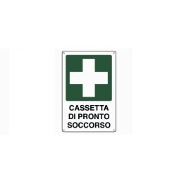 Cartello segnaletica cantieri CASSETTA PRONTO SOCC in pvc polionda mis. 35x50 cm
