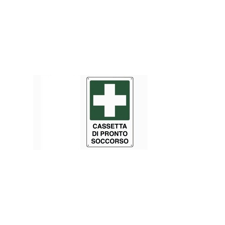 Cartello segnaletica cantieri CASSETTA PRONTO SOCC in pvc polionda mis. 35x50 cm