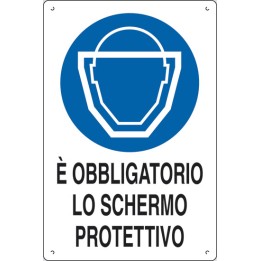 Cartello segnaletica cantieri SCHERMO PROTETTIVO in pvc polionda mis. 34x48 cm