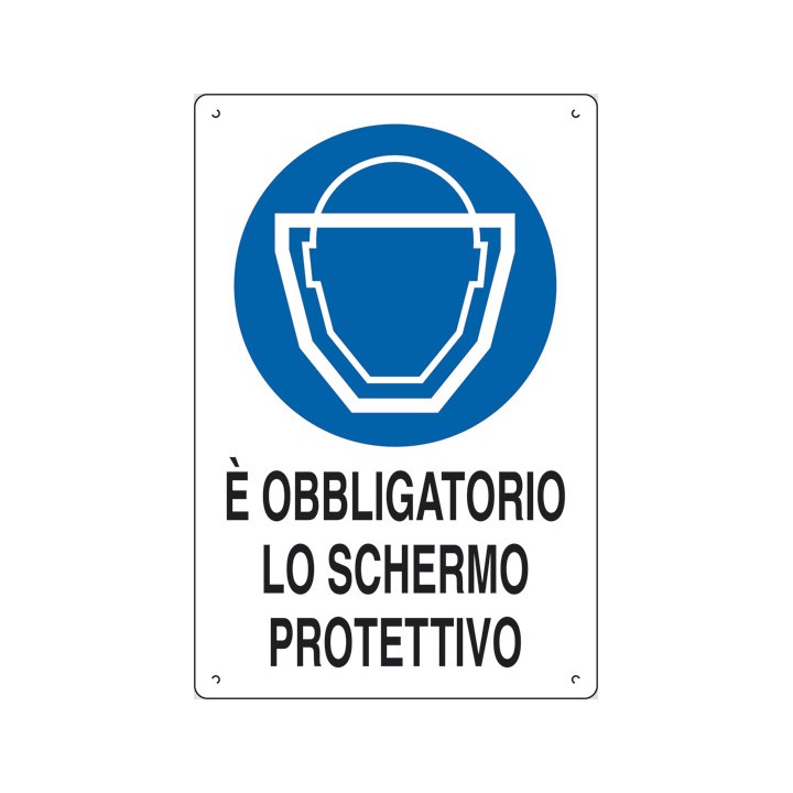 Cartello segnaletica cantieri SCHERMO PROTETTIVO in pvc polionda mis. 34x48 cm