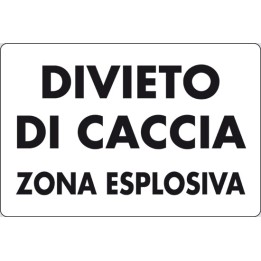 Cartello segnaletica sicurezza DIVIETO DI CACCIA in alluminio mis. 30x20 cm