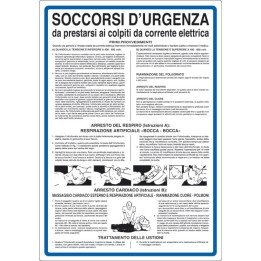 Cartello segnaletica sicurezza SOCC URG DA CORRENTE in alluminio mis. 33x50 cm