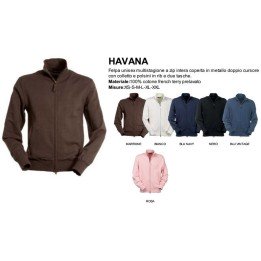 Felpa HAVANA 100% cotone non garzato