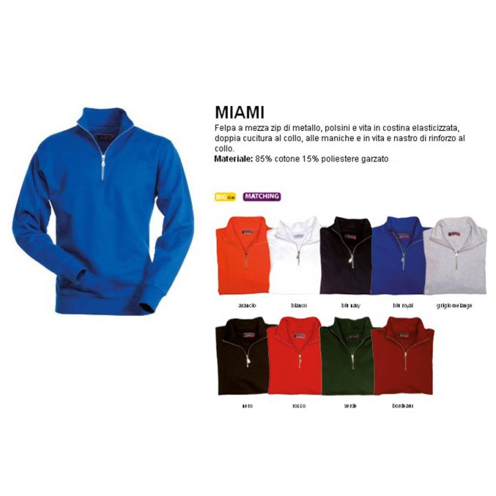 Felpa MIAMI 1/2 zip