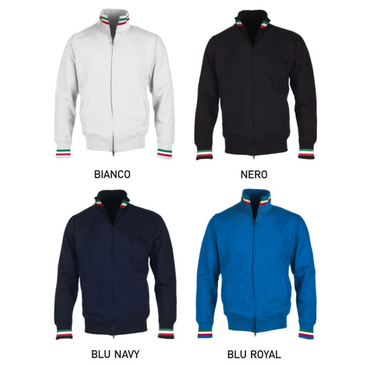 Felpa NAZIONALE full zip con tricolore