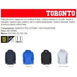 Felpa TORONTO PLUS in misto cotone con cappuccio