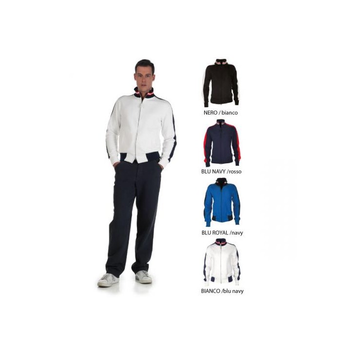 Felpa YACHT Full Zip bicolore