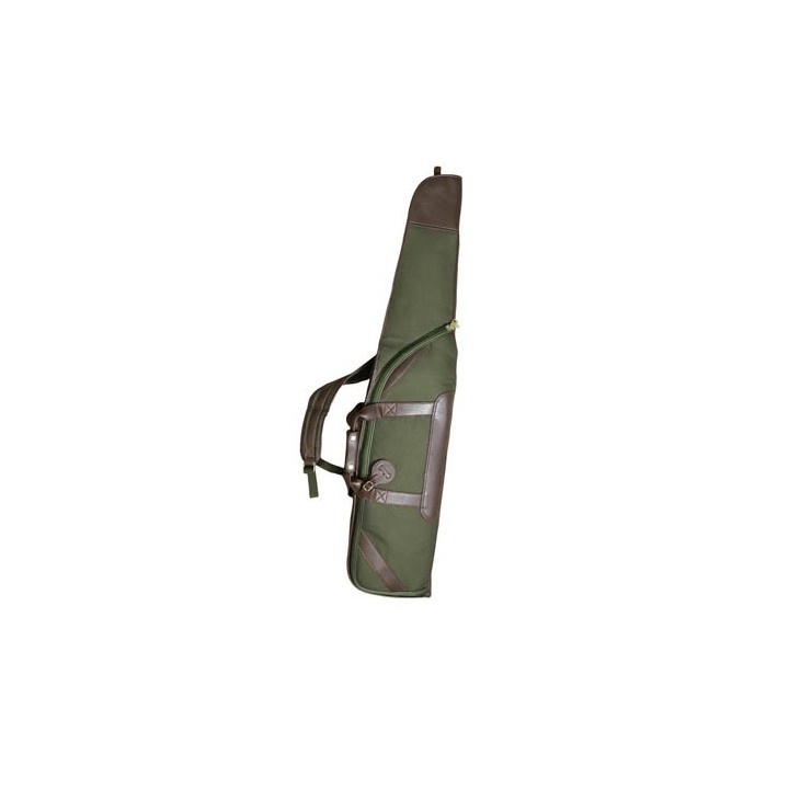 Fodero Aquila imbottito per fucile in Pelle e Nylon Verde