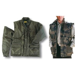 Giacca in Nylon imbottita e con maniche staccabili