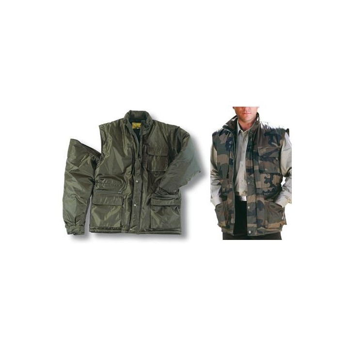 Giacca in Nylon imbottita e con maniche staccabili