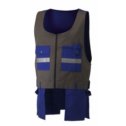 Gilet 100% cotone canvas bicolore