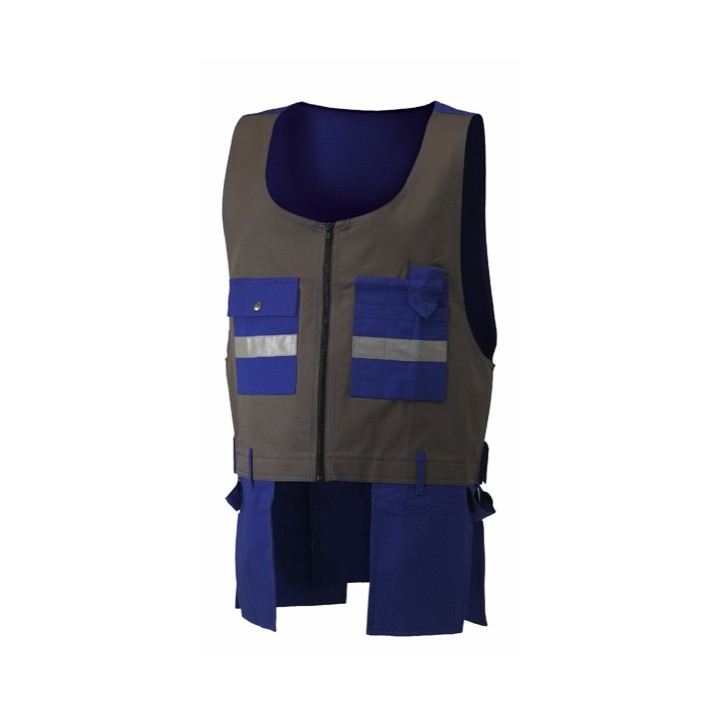 Gilet 100% cotone canvas bicolore