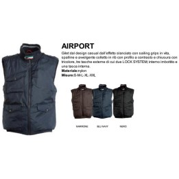 Gilet AIRPORT in Nylon imbottito con piping reflex