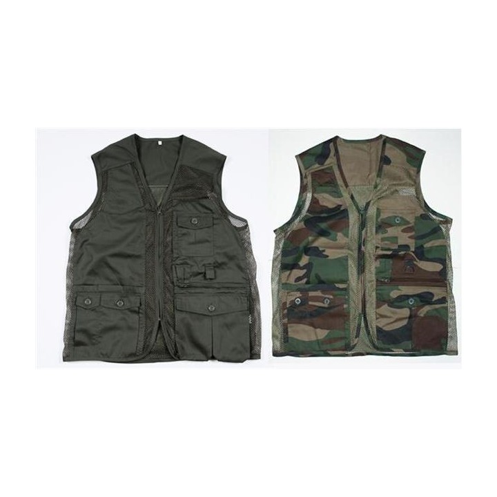 Gilet da tiro in rete e cotone