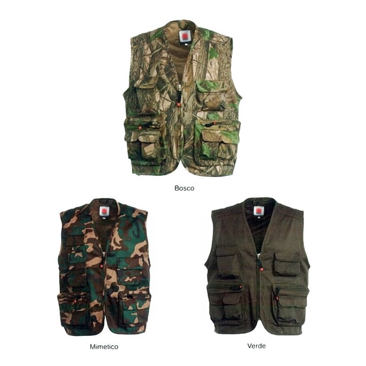 Gilet HUNTING multitasche caccia pesca tempo libero