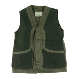 Gilet in 100% Twill di cotone con riporti in Canvas