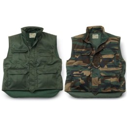 Gilet in cotone imbottito con carniere