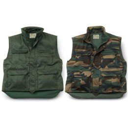 Gilet in cotone imbottito con carniere