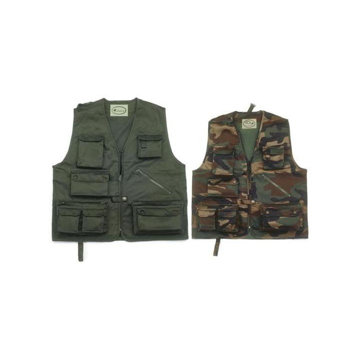 Gilet multitasche in misto cotone