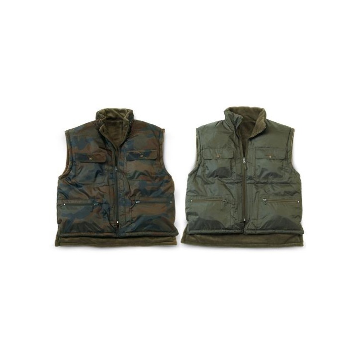 Gilet nylon double face con carniere