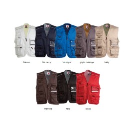 Gilet POCKET multitasche con piping reflex