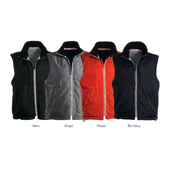 Gilet SPEED reversibile double face in Nylon e interno Pile