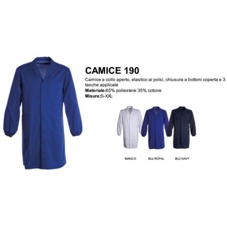 camice cotone/poliestere 190 gr/mq
