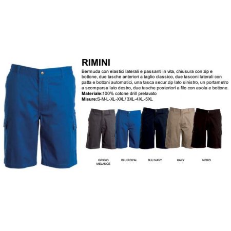 bermuda rimini 100% cotone drill prelavato