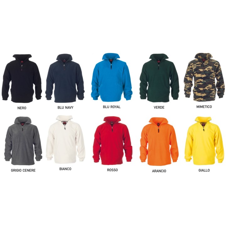 Maglia DOLOMITI pile antipilling 280 gr/mq con zip e varie tasche con zip