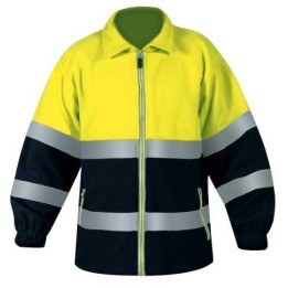 Maglia in pile Alta Visibilita' con zip grammi 300 bicolore