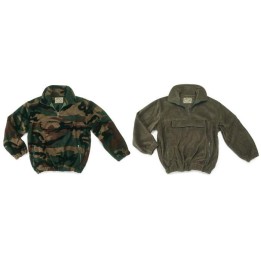 Maglione in pile con tasca marsupio al petto
