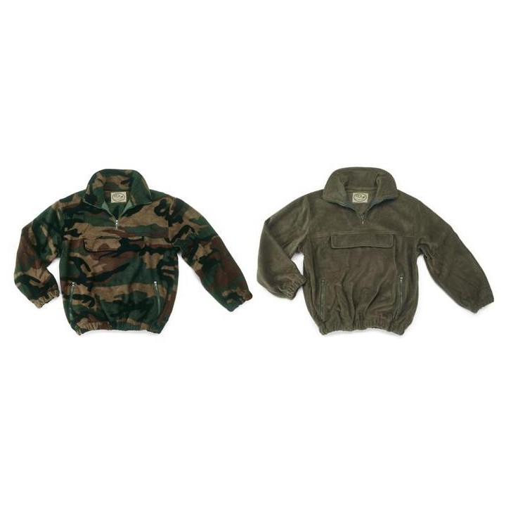 Maglione in pile con tasca marsupio al petto