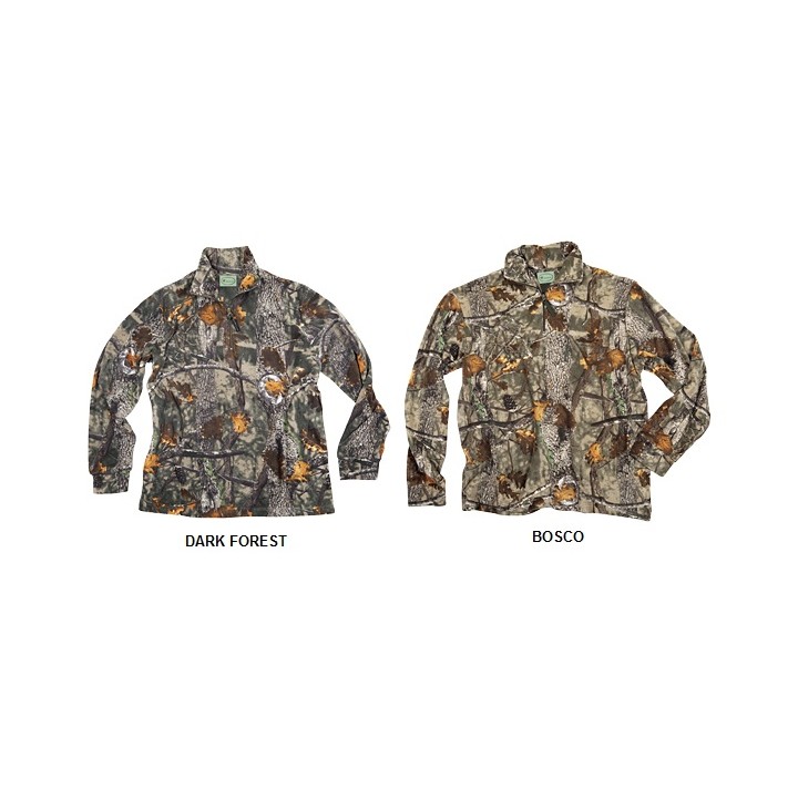 Maglione in pile mezza zip con varie tasche