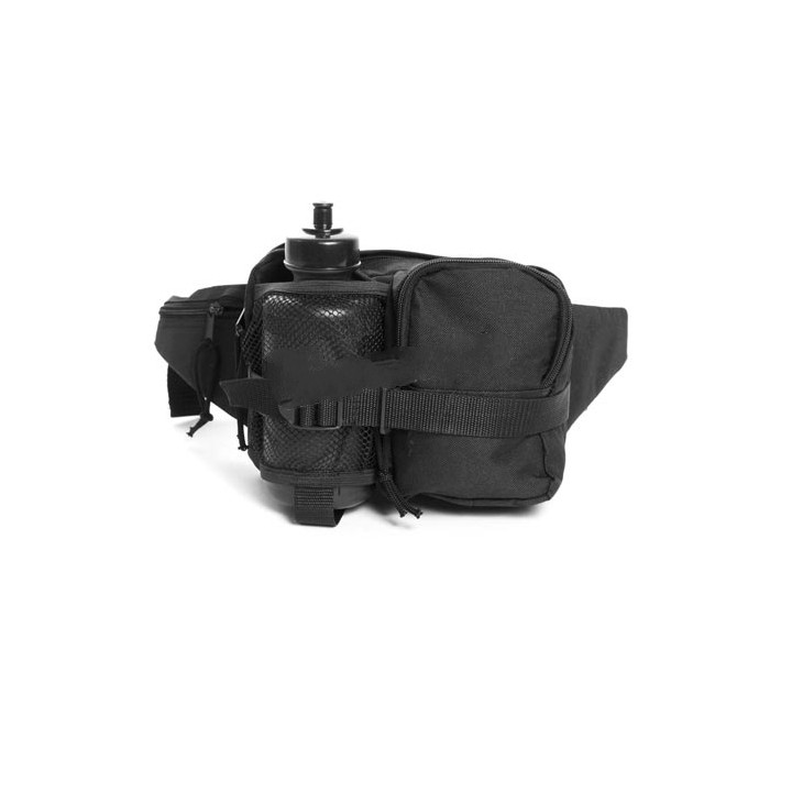 Marsupio multitasche con borraccia plastica 1/2 LT - Nero