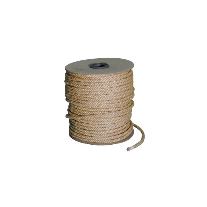 MT 02 CORDA TRECCIA FUNE YUTA JUTA CANAPA KENAF NATURALE RITORTA DIAMETRO 34 MM